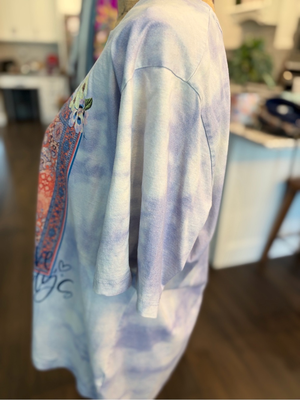 Johnny Was Light Purple Washed Crewneck Tee - Picture 4 of 6
